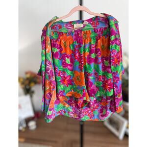 Vintage Victoria's Secret Floral Sleep Set: Shirt & Short Multicolor Size Large